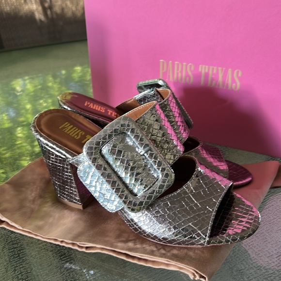 Paris Texas Croc Embossed Sandals - Picture 2 of 10